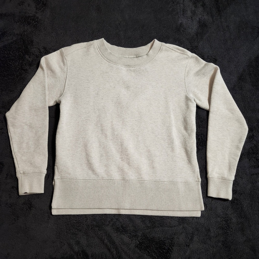 Kirkland Sweater Women's Size Small Grey Cozy Crewneck Fleece Pullover